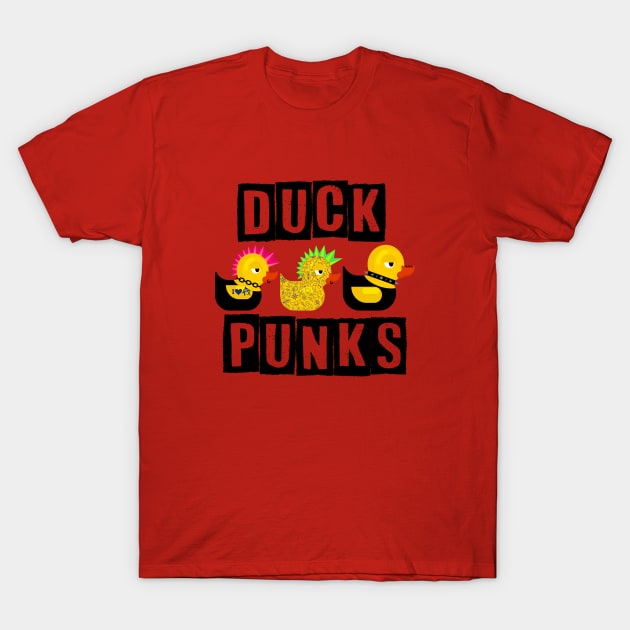 Rubber Ducky Duck Punks. T-Shirt by DucksInPublic